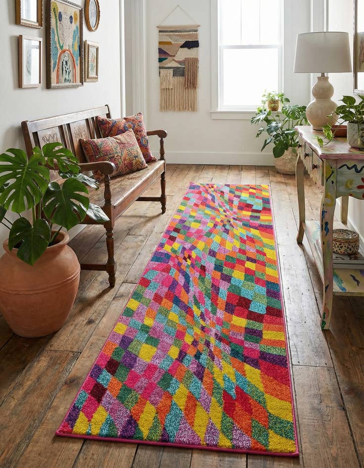 Detail image of 2' 7 x 10' Washable Hyacinth Runner Rug