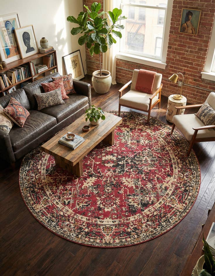 Detail image of 7' 10 x 7' 10 Saturn Round Rug