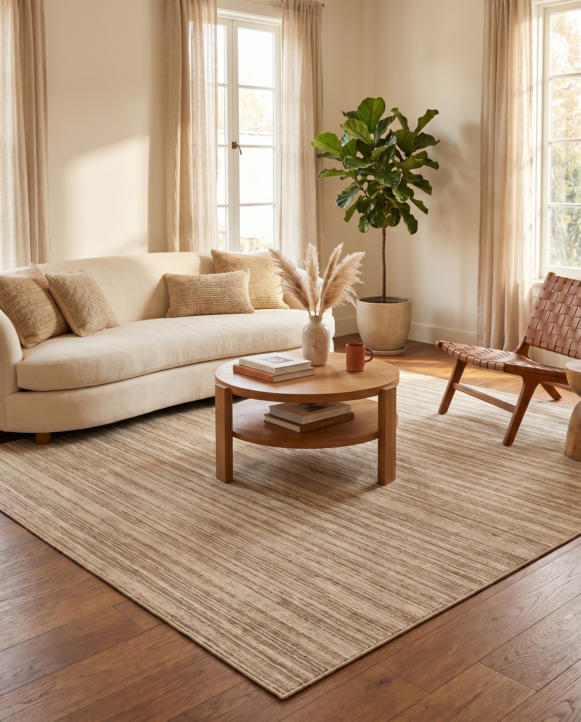 Ivory Gemstone Square Rug