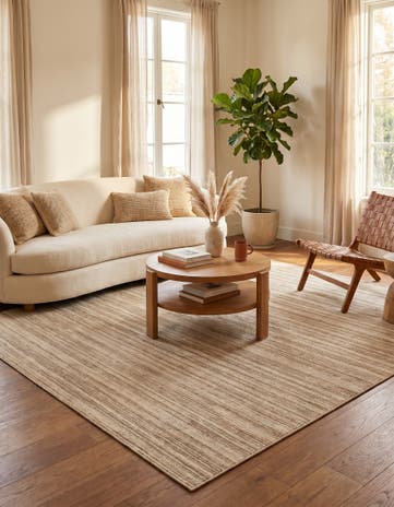 Ivory Gemstone Square Rug