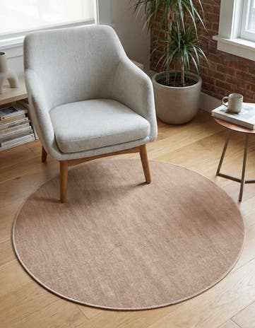 Light Brown Tribeca Round Rug