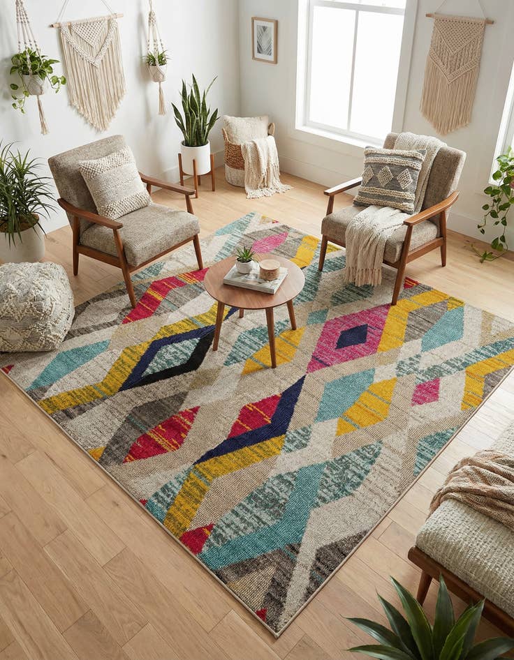 Detail image of 6' x 6' Washable Mesa Square Rug