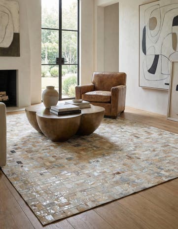 5' 3 x 7' 6 Cowhide Stocks Rug