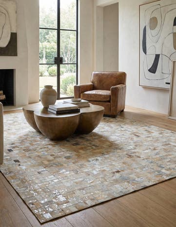 5' 3 x 7' 6 Cowhide Stocks Rug