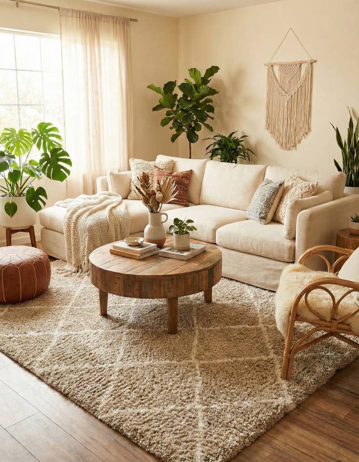 Detail image of 8' x 8' Moroccan Shag Square Rug