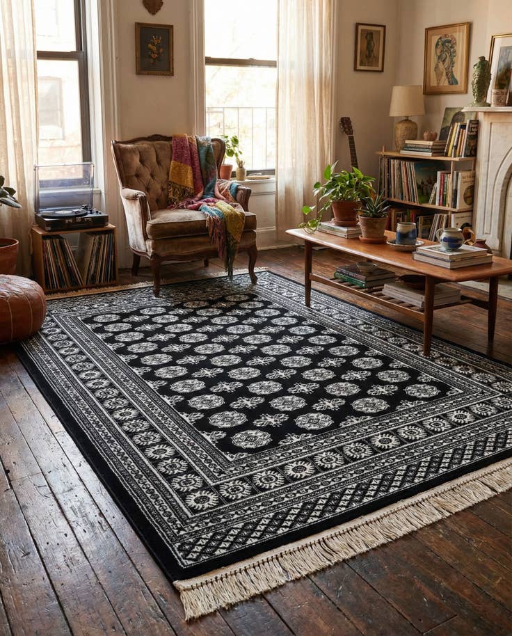 Detail image of 5' 3 x 8' Bokhara Rug