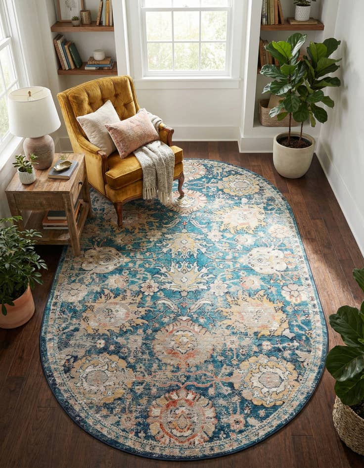 Detail image of 5' 3 x 8' Lola Oval Rug