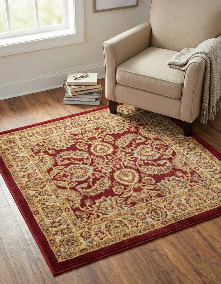 Detail image of 4' x 4' Classic Agra Square Rug