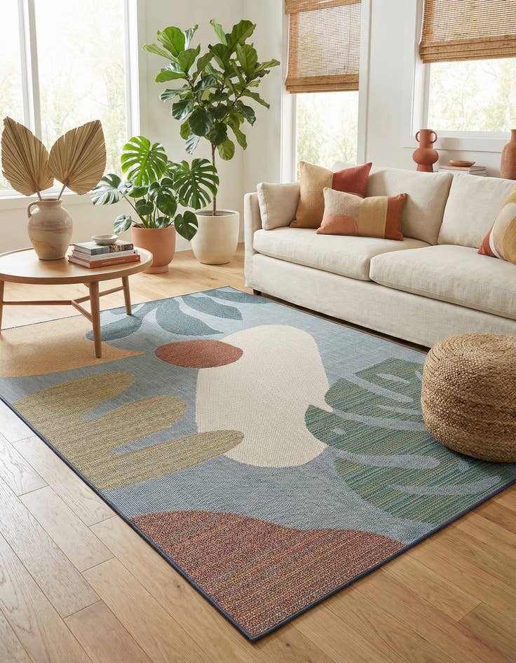 Detail image of 7' 10 x 10'  Washable Baja Indoor / Outdoor Rug
