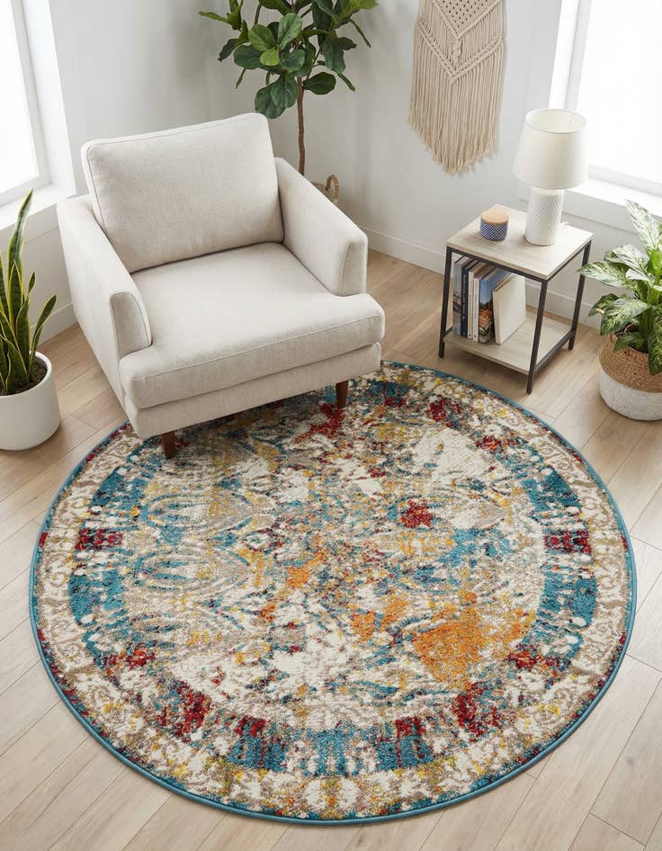 Detail image of 4' x 4' Venice Round Rug