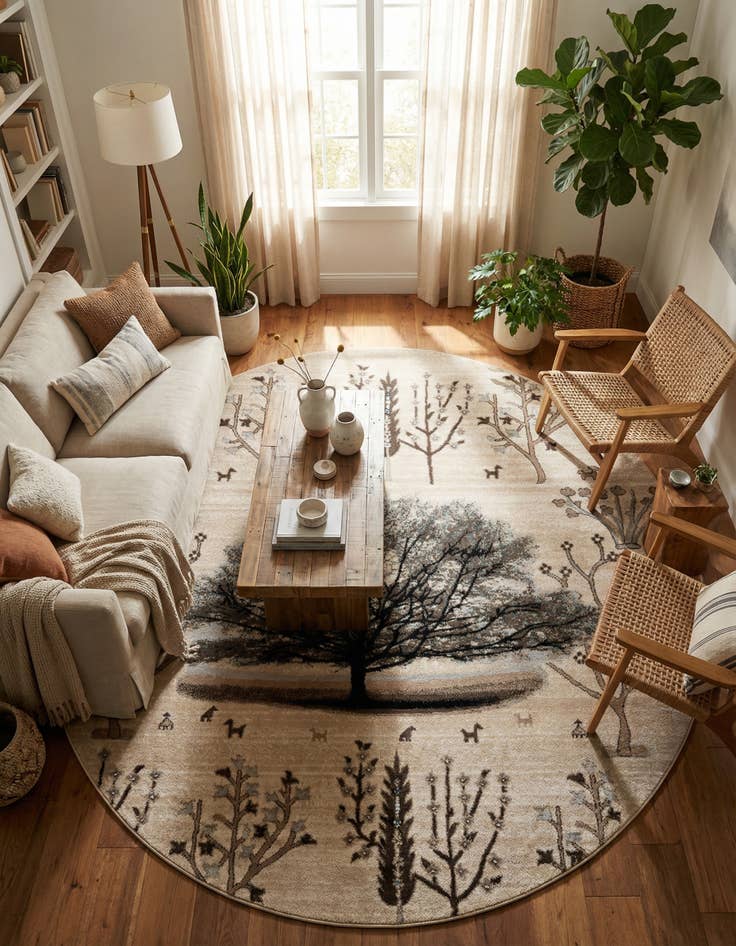 Detail image of 7' 10 x 7' 10 Laguna Round Rug