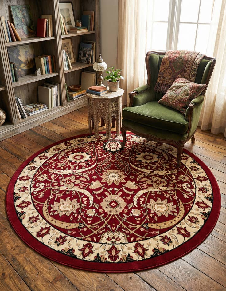Detail image of 7' 10 x 7' 10 Isfahan Design Round Rug