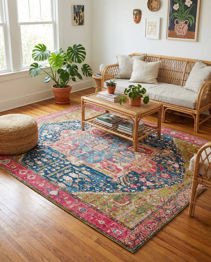 Detail image of 7' 10 x 10' Easy-Clean Traditional Indoor / Outdoor Rug