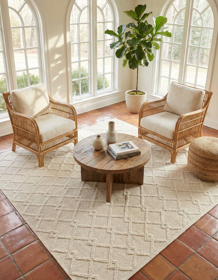 Detail image of 10' x 10'  Hand Knotted Jill Zarin Dorset Square Rug