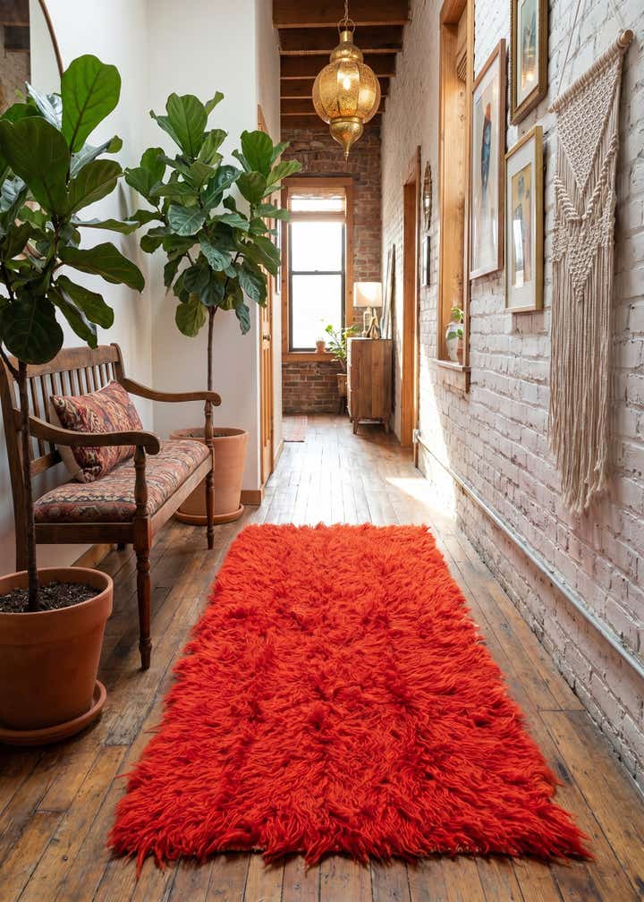 2' 3 x 4' 5 Hand Knotted Moroccan Wool Runner Rug