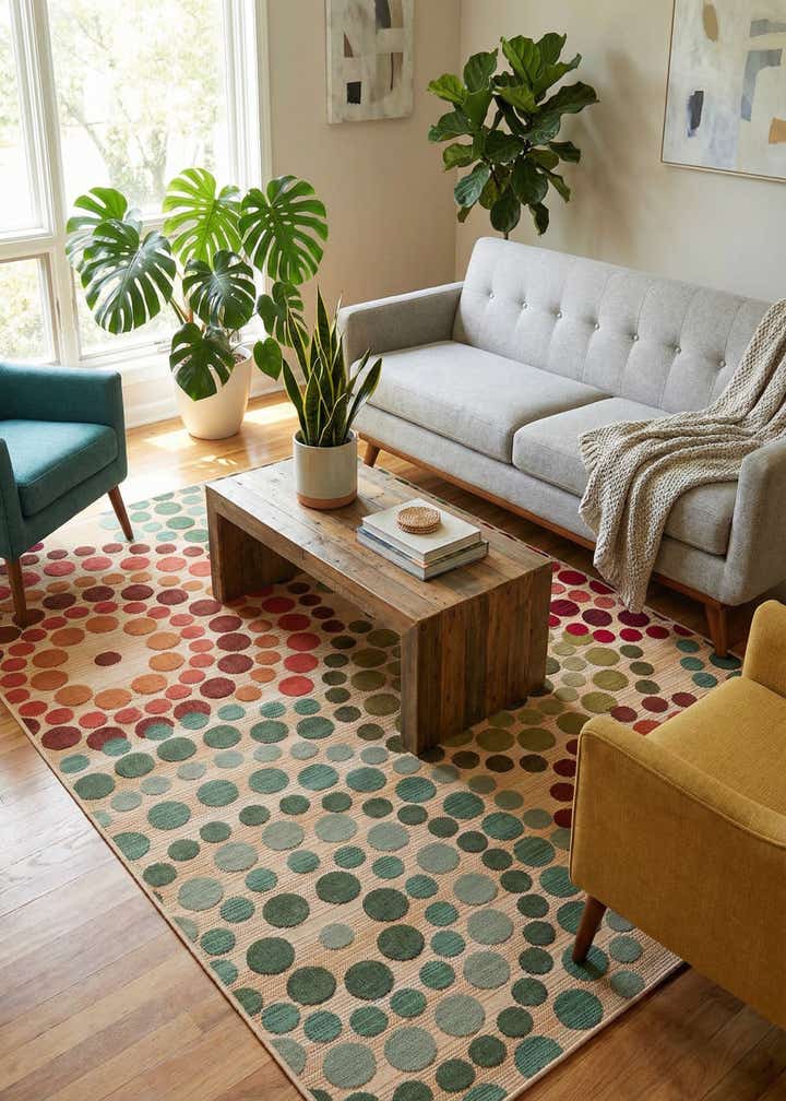 5' 3 x 8' Easy-Clean Modern Indoor / Outdoor Rug