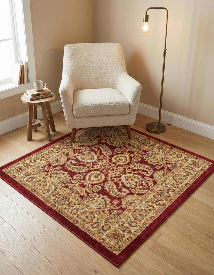 Detail image of 4' x 4' Classic Agra Square Rug