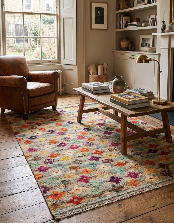 Detail image of 4' 5 x 6' 2 Hand Knotted Balouch Wool Rug
