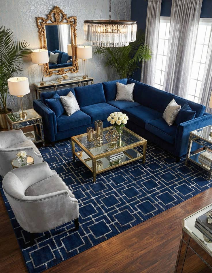 Detail image of 9' x 12'  Marilyn Monroe&trade; Glam Deco Rug