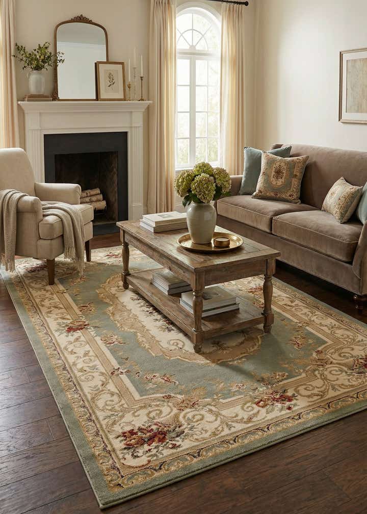5' 3 x 8' Classic Aubusson Rug