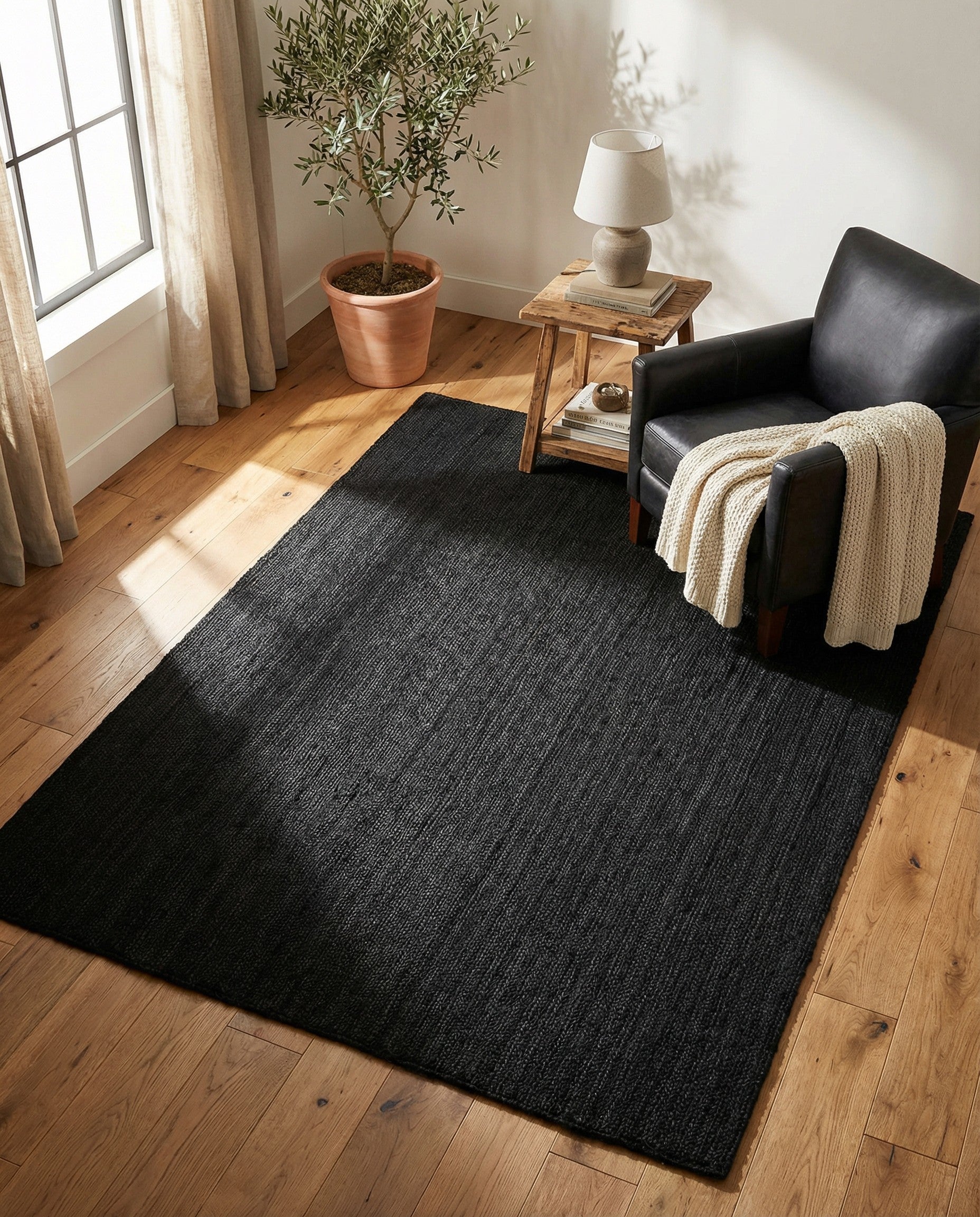 7' 10 x 10' Handmade Braided Jute Rug