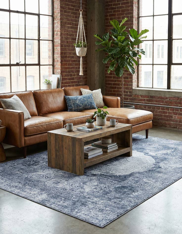 Detail image of 6' x 9'  Washable Yara Rug