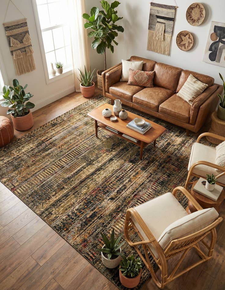 Detail image of 7' 10 x 7' 10 Saturn Square Rug