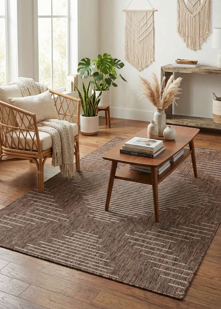 4' x 6' Easy-Clean Modern Indoor / Outdoor Rug