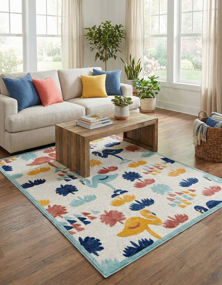 Detail image of 7' 10 x 10' Washable Belize Indoor / Outdoor Rug