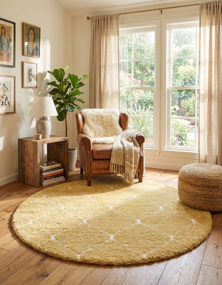 Detail image of 8' x 8' Marrakesh Shag Round Rug