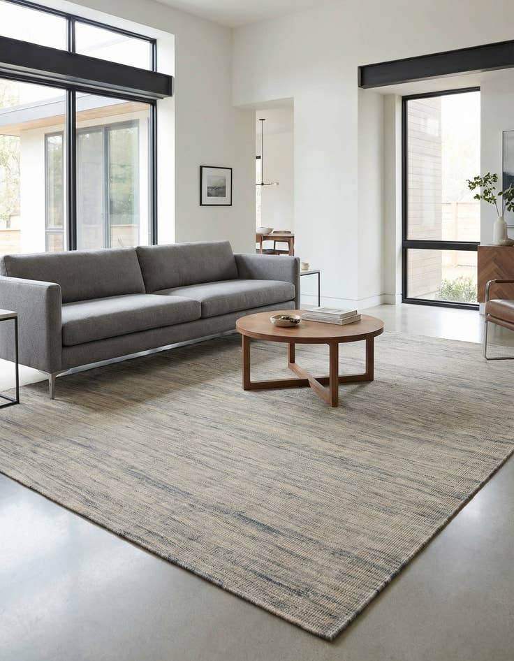 Detail image of 6' 10 x 9' 8 Hand Woven Kilim Modern Wool Rug