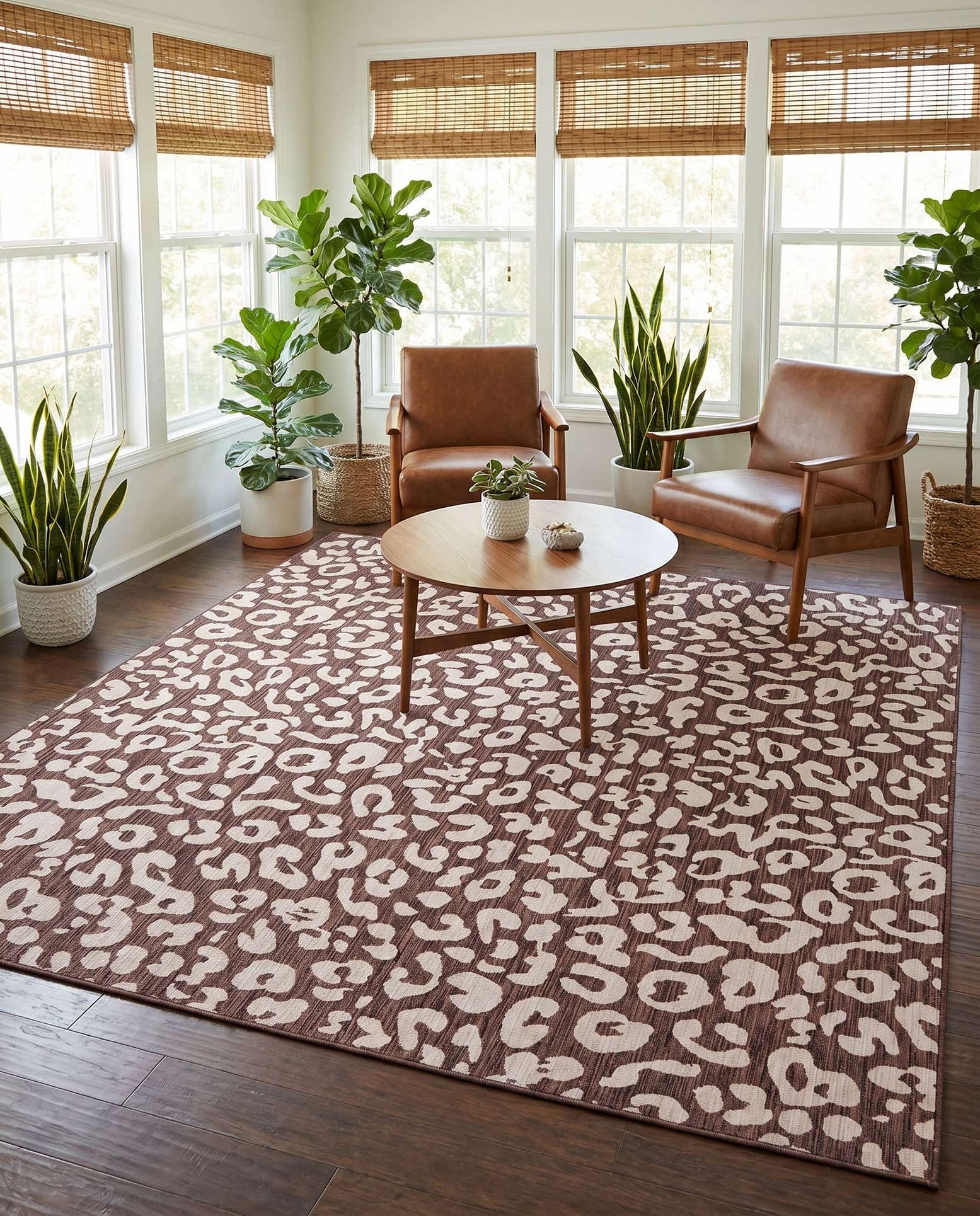 10' x 10' Easy-Clean Safari Indoor / Outdoor Square Rug
