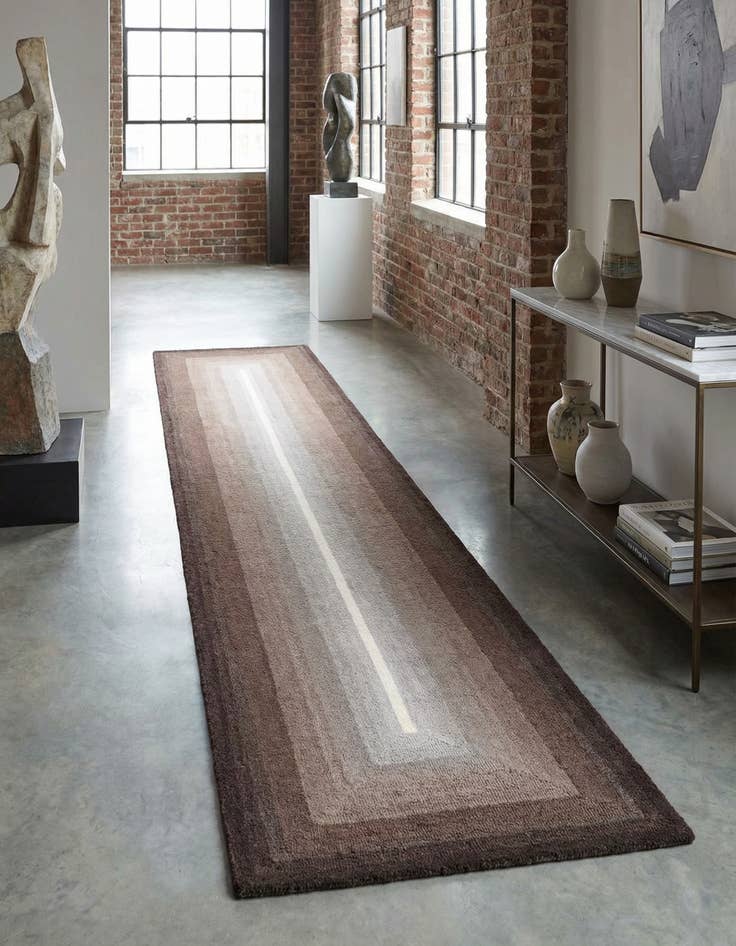 Detail image of  2' 7 x 12' Ombre Wool Runner Rug