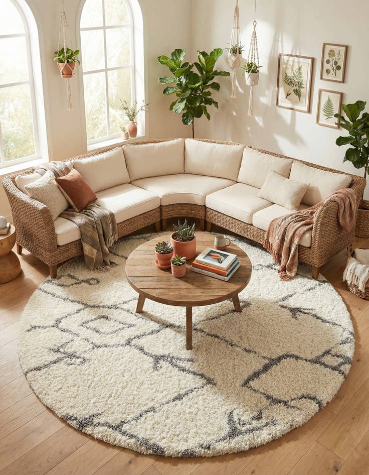 Detail image of 10' x 10' Infinity Shag Round Rug