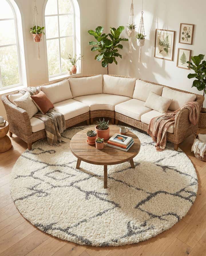 10' x 10' Infinity Shag Round Rug