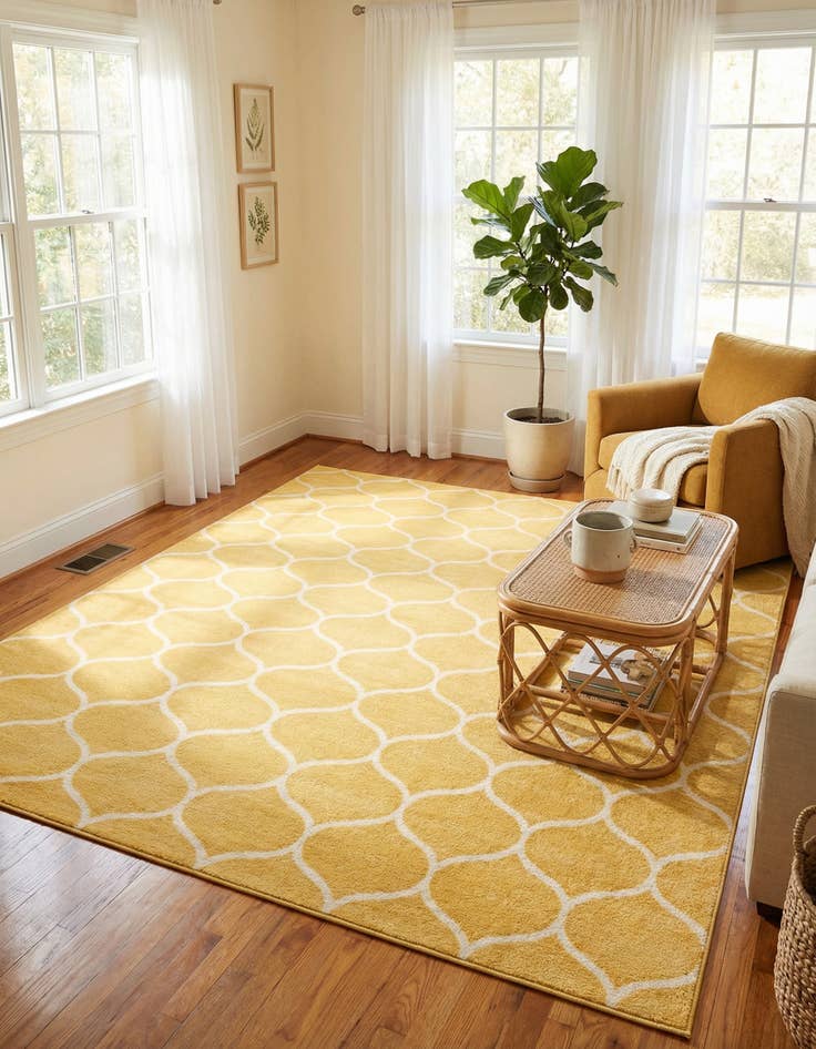 Detail image of 10' x 13' Lattice Frieze Rug