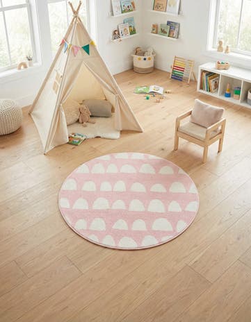 3' 3 x 3' 3 Whimsy Kids Round Rug