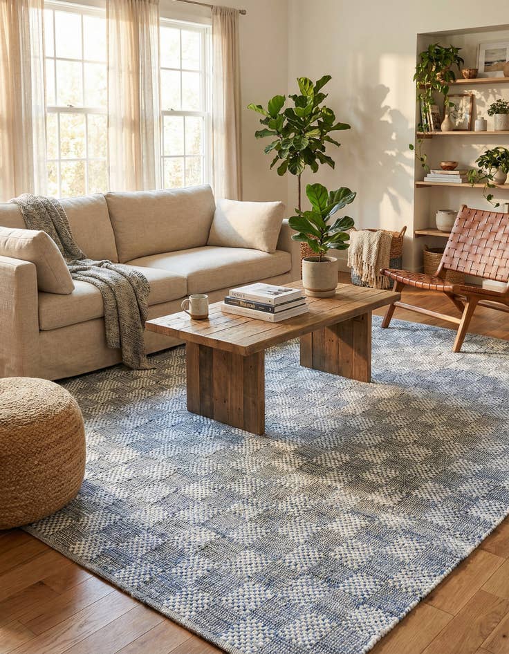 Detail image of 8' x 10' Hand Woven Chindi Cotton Rug