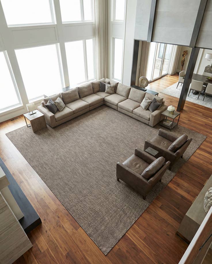 Detail image of 13' x 13' Easy-Clean Solid Indoor / Outdoor Square Rug
