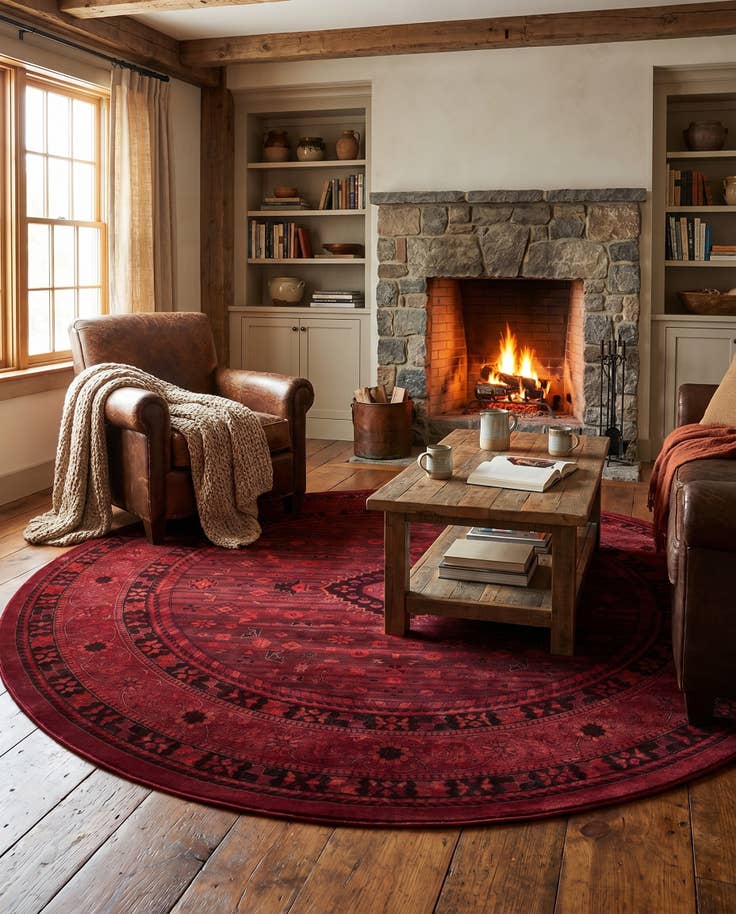 Detail image of 10' x 10' Bokhara Round Rug