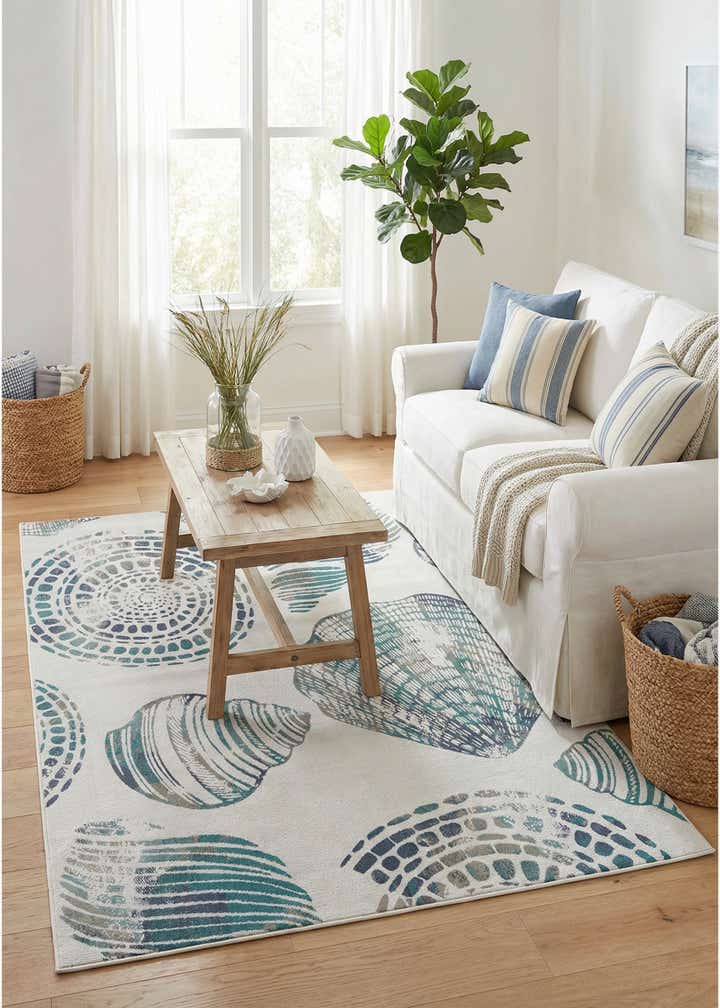 7' 10 x 10' Easy-Clean Coastal Indoor / Outdoor Rug