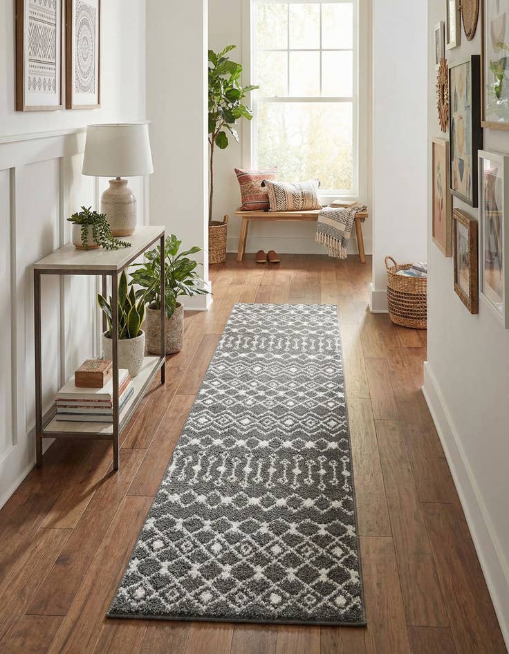 Detail image of  2' x 8' Moroccan Trellis Runner Rug