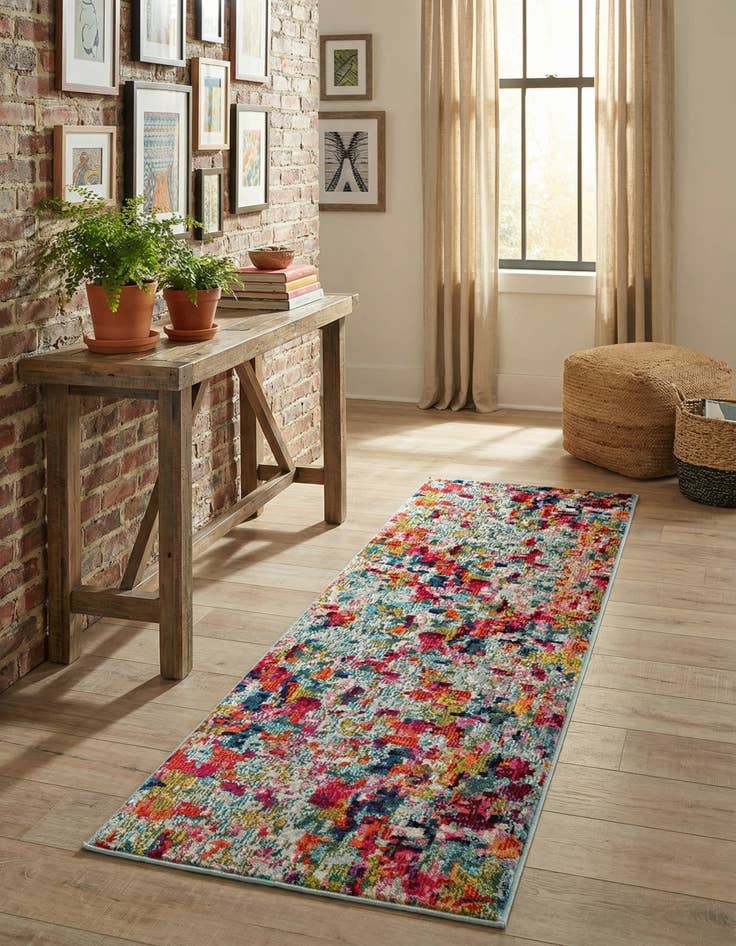 Detail image of 2' 2 x 6' Washable Theia Runner Rug
