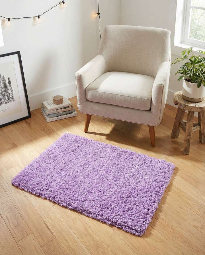 2' x 3' Solid Shag Rug