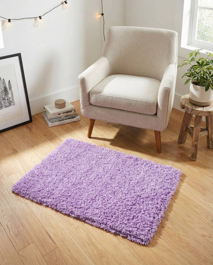 Detail image of 2' x 3' Solid Shag Rug
