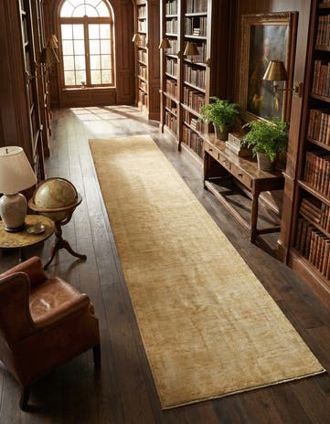 3' 2 x 11' 7 Hand Knotted Oushak Wool Runner Rug