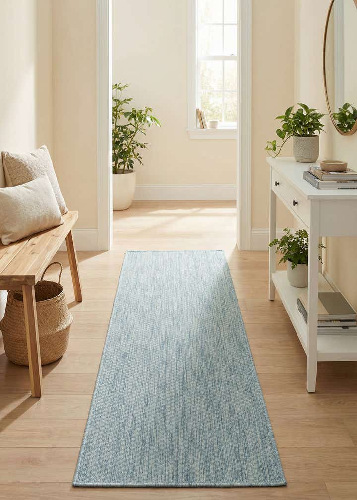 2' x 6' Easy-Clean Solid Indoor / Outdoor Runner Rug