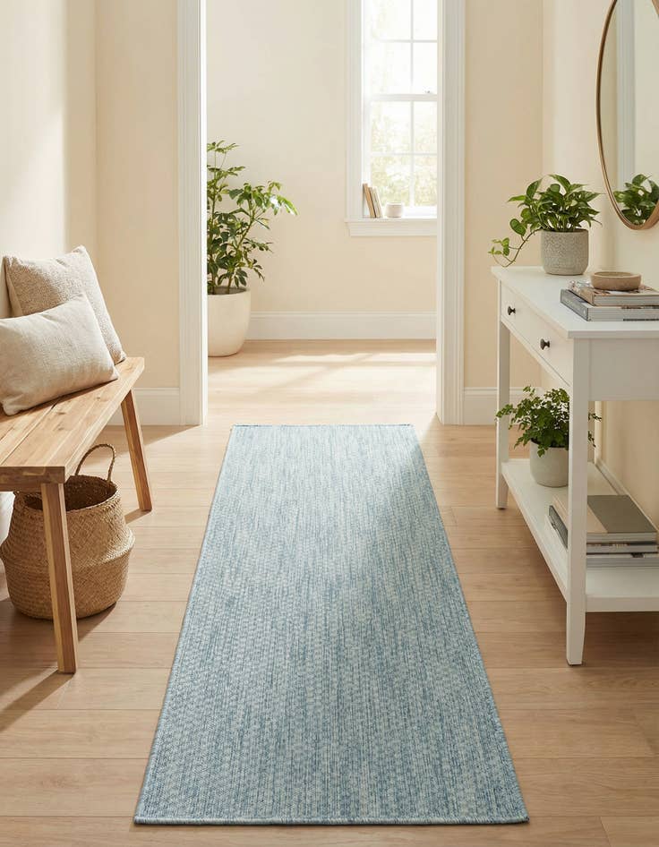 Detail image of 2' x 6' Easy-Clean Solid Indoor / Outdoor Runner Rug