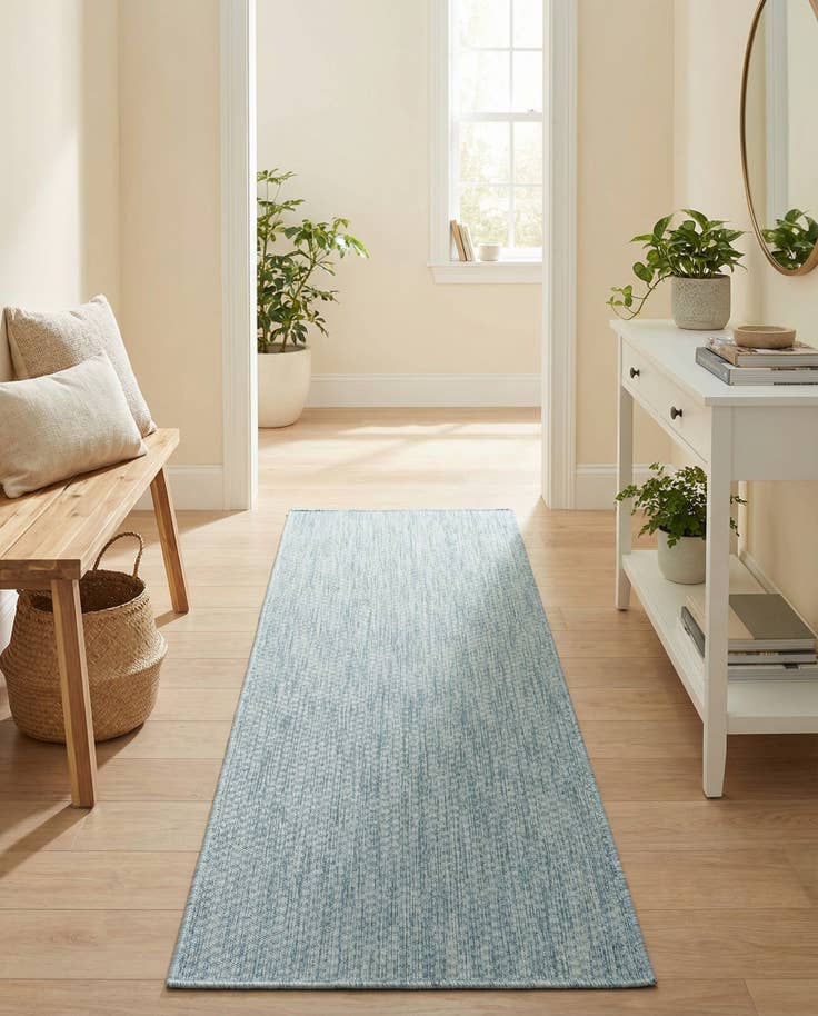 Detail image of 2' x 6' Easy-Clean Solid Indoor / Outdoor Runner Rug