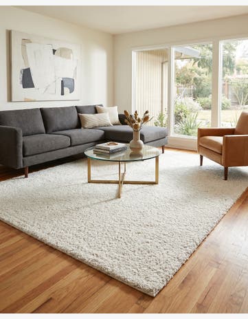 White Zermatt Shag Rug